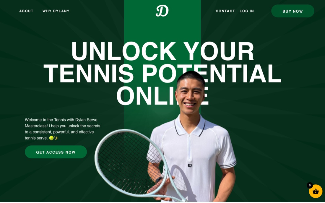 Tennis with Dylan website